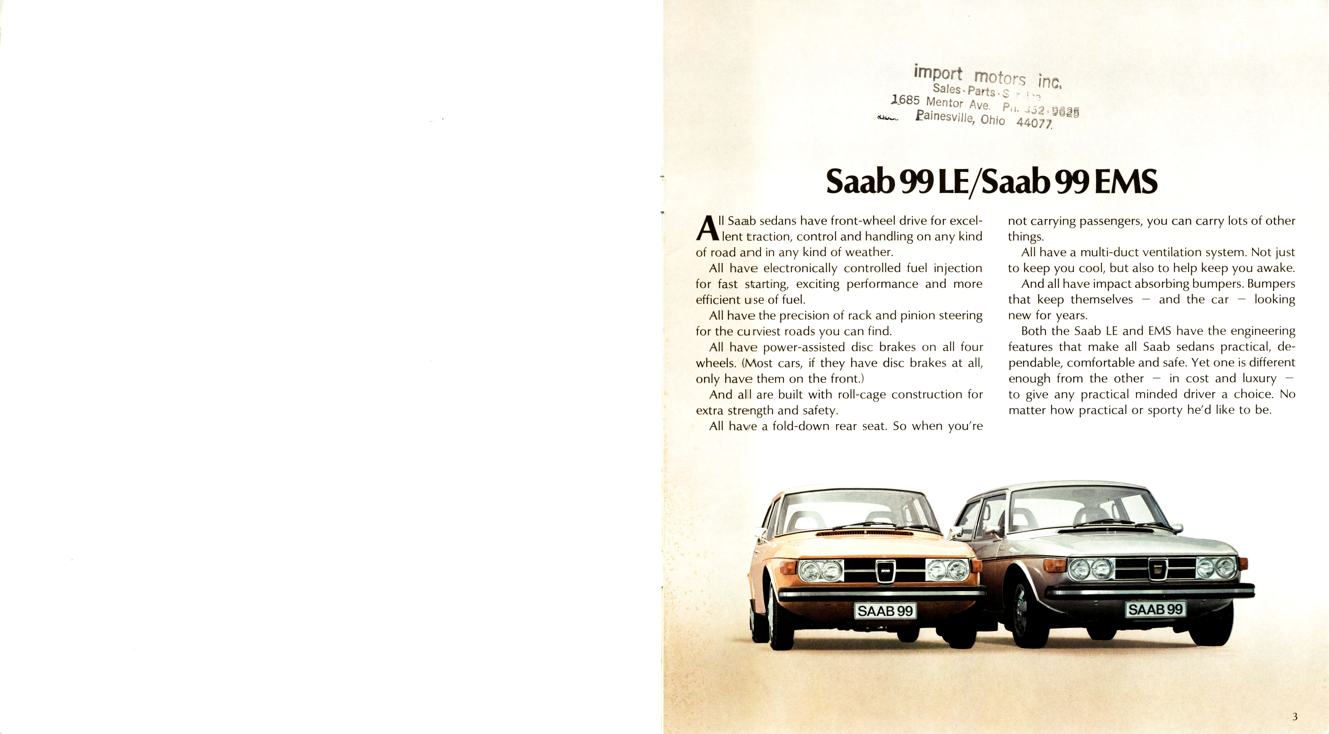 1974 Saab 99 Brochure