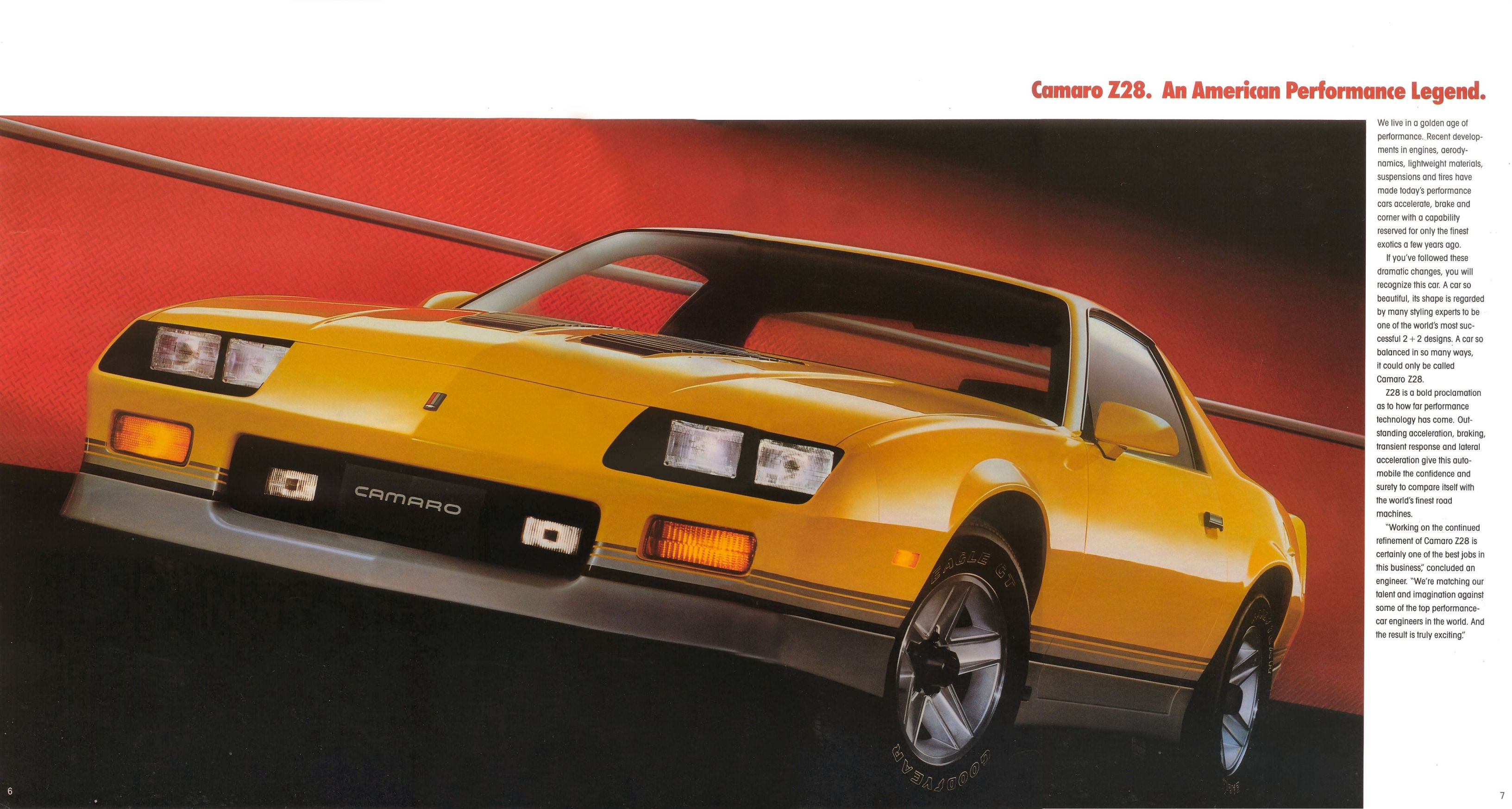 1986 Chevrolet Camaro brochure